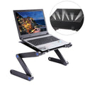 Soporte de escritorio portátil de aleación de aluminio plegable, ajustable, 360 grados, para ordenador portátil/portátil, sin ventiladores de CPU ni alfombrilla para ratón, Desk