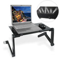 Alargar el soporte de escritorio portátil de aleación de aluminio plegable ajustable de 360 grados para ordenador portátil/portátil, sin ventiladores de CPU ni alfombrilla de ratón, without CPU Fans & Mouse Pad