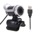 A859 Cámara para PC USB 2.0 con cámara web HD de 360 grados de 480 píxeles con micrófono de absorción de sonido para computadora, PC y portátil, longitud del cable: 1,4 m