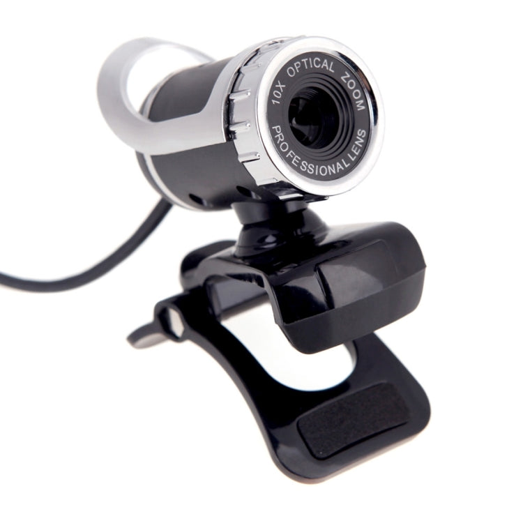 A859 Cámara para PC USB 2.0 con cámara web HD de 360 grados de 480 píxeles con micrófono de absorción de sonido para computadora, PC y portátil, longitud del cable: 1,4 m