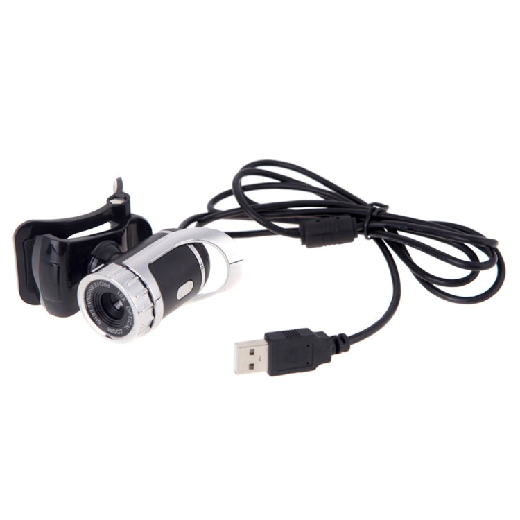 A859 Cámara para PC USB 2.0 con cámara web HD de 360 grados de 480 píxeles con micrófono de absorción de sonido para computadora, PC y portátil, longitud del cable: 1,4 m