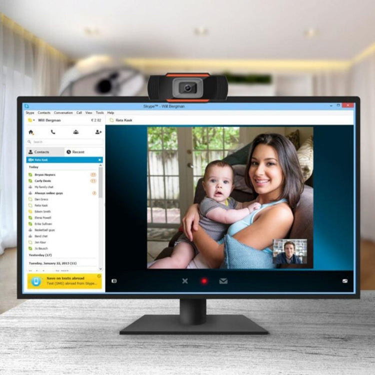 A870 480P Píxeles HD Cámara web de 360 grados USB 2.0 Cámara para PC con micrófono para computadora con Skype, PC y computadora portátil, longitud del cable: 1,4 m, A870 (Orange), A870 (Black)