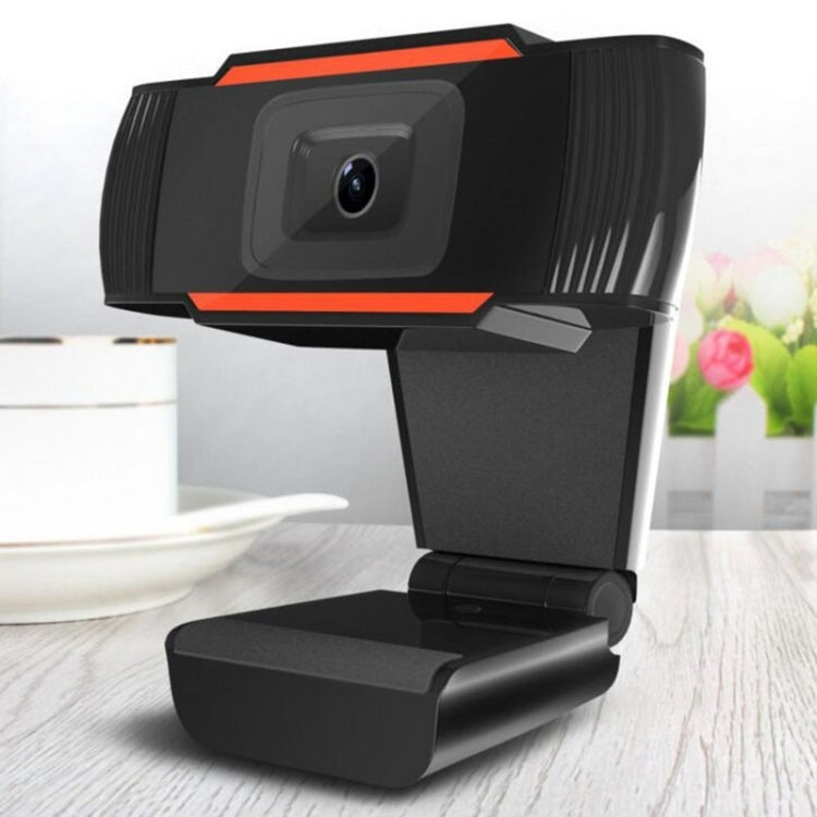 A870 480P Píxeles HD Cámara web de 360 grados USB 2.0 Cámara para PC con micrófono para computadora con Skype, PC y computadora portátil, longitud del cable: 1,4 m, A870 (Orange), A870 (Black)
