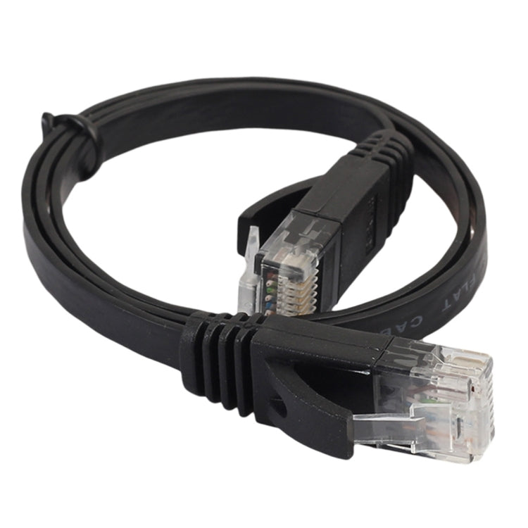 Cable LAN de red Ethernet plano ultrafino CAT6 de 0,5 m, cable de conexión RJ45, Length: 0.5m
