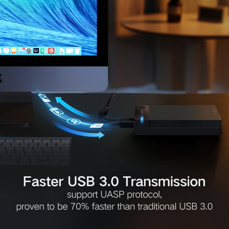 Caja UGREEN US222 HDD 2,5/3,5 pulgadas SATA a USB 3,0 SSD adaptador caja de unidad de disco duro Funda de disco duro externa, compatible con protocolo UASP, US222 HDD Case