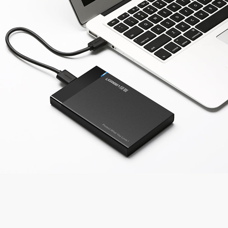 UGREEN US221 HDD Enclosure 2,5 pulgadas SATA a USB 3,0 SSD adaptador caja de unidad de disco duro Funda de disco duro externo, compatible con protocolo UASP, US221 Removable Cable, US221 Fixed Cable