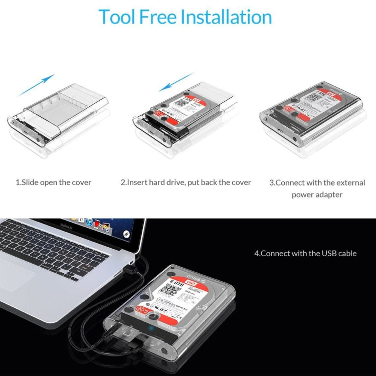 ORICO 3139U3 3,5 pulgadas SATA HDD USB 3,0 Micro B caja de almacenamiento de disco duro externo, USB 3.0 (3.5 inch)