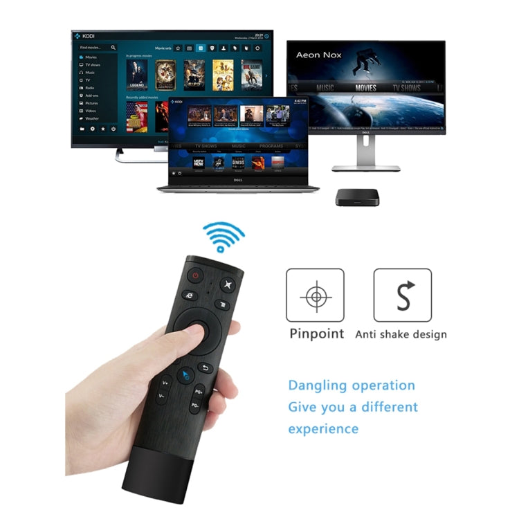 Q5 2.4G RF 3D Cepillado Moda Somatosensorial Universal Air Mouse Control Remoto