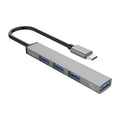 ORICO-AH-13-GY-BP Adaptador HUB USB 3.0 x 1 + USB 2.0 x 3 a USB-C / Tipo-C, AH-13