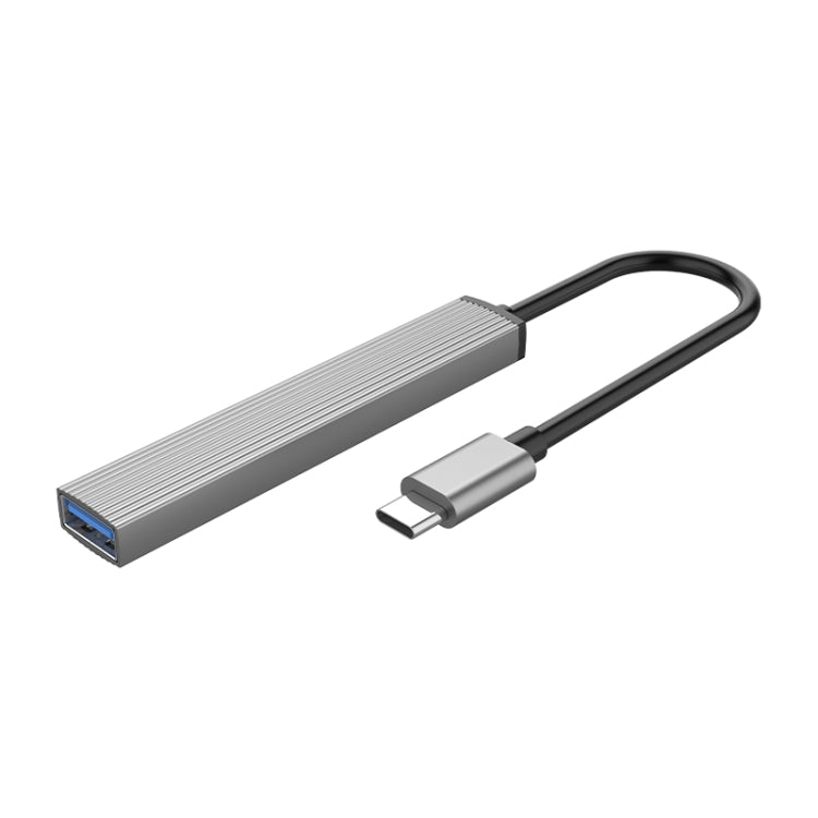 ORICO-AH-13-GY-BP Adaptador HUB USB 3.0 x 1 + USB 2.0 x 3 a USB-C / Tipo-C, AH-13