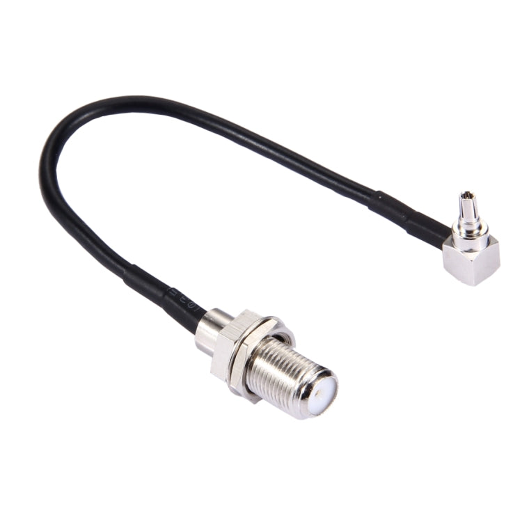 Cable CRC9 de 90 grados, 15cm, codo a F hembra RG174, CRC9 90° Elbow to F Female