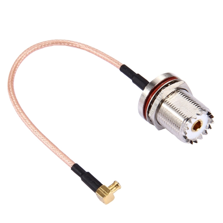 Cable RG316 con codo de 90 grados, 15cm, UHF hembra a MCX macho, UHF Female to MCX Male