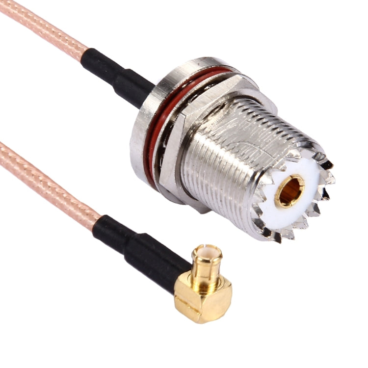 Cable RG316 con codo de 90 grados, 15cm, UHF hembra a MCX macho, UHF Female to MCX Male