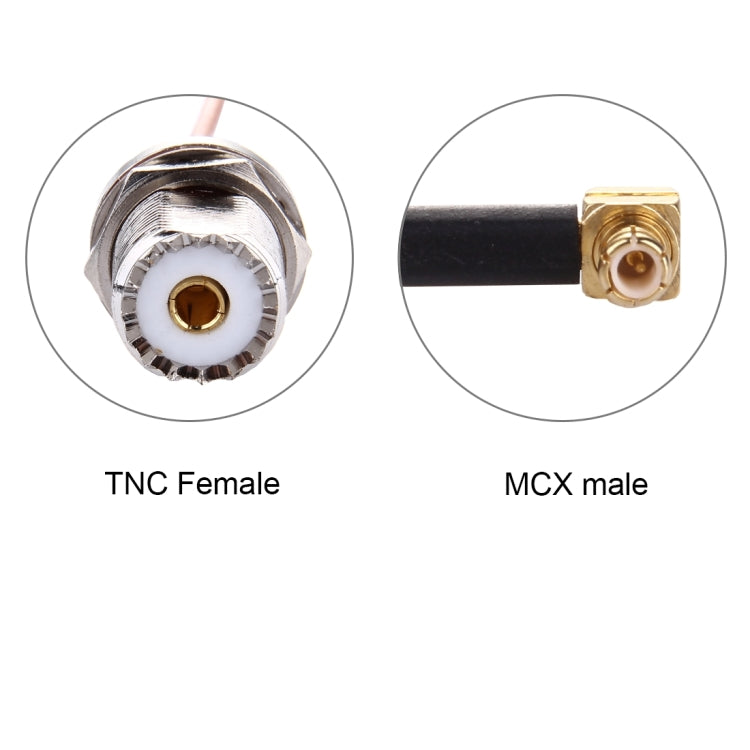 Cable RG316 con codo de 90 grados, 15cm, UHF hembra a MCX macho, UHF Female to MCX Male