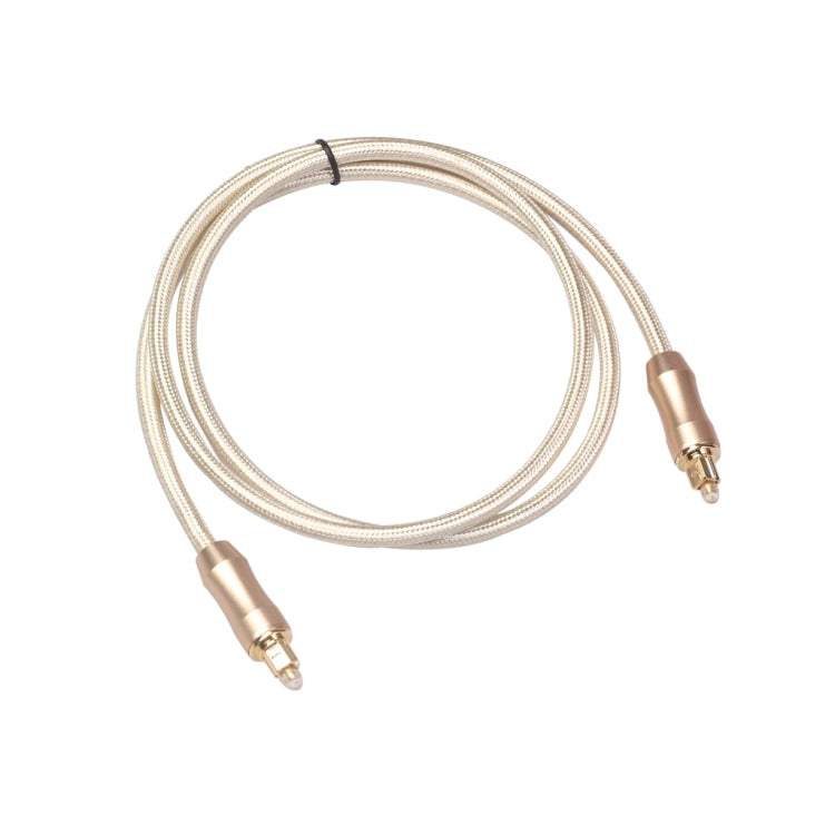 Cable de audio óptico trenzado de fibra chapado en oro QHG02 SPDIF Toslink, longitud: 1 m, 1m