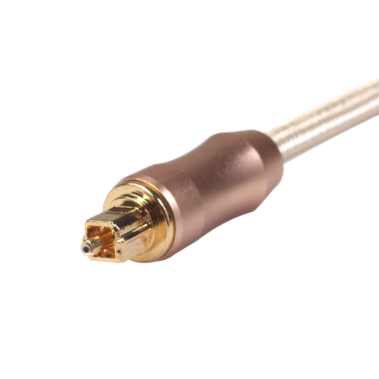 Cable de audio óptico trenzado de fibra chapado en oro QHG02 SPDIF Toslink, longitud: 1 m, 1m