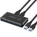 Selector de interruptor USB 3,0 sin unidad UK204V, 2 puertos USB que comparten 4 puertos USB, adaptador de conmutador para ratón, teclado e impresora