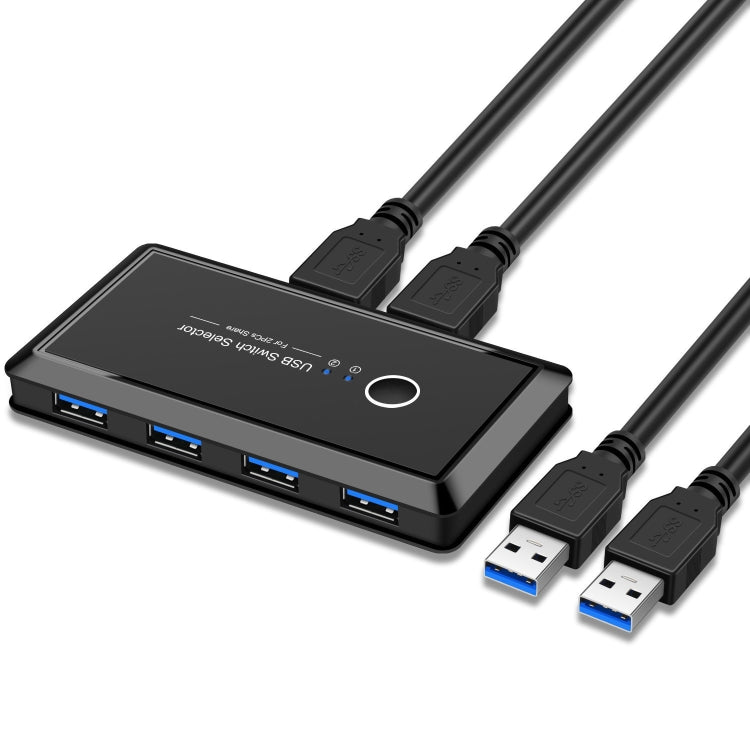 Selector de interruptor USB 3,0 sin unidad UK204V, 2 puertos USB que comparten 4 puertos USB, adaptador de conmutador para ratón, teclado e impresora