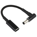 PD 100W 18,5-20V 6,0 x 0,6 mm Codo a USB-C / Adaptador tipo C Cable trenzado de nailon, 6.0 x 0.6mm