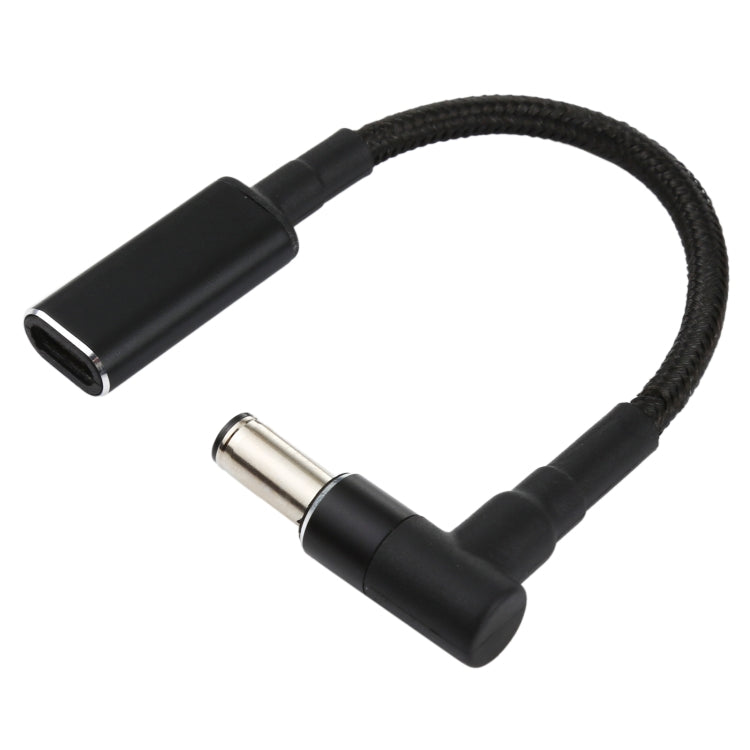 PD 100W 18,5-20V 6,0 x 0,6 mm Codo a USB-C / Adaptador tipo C Cable trenzado de nailon, 6.0 x 0.6mm