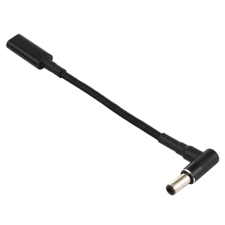 PD 100W 18,5-20V 6,0 x 0,6 mm Codo a USB-C / Adaptador tipo C Cable trenzado de nailon, 6.0 x 0.6mm