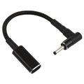 PD 100W 18,5-20V 3,0 x 1,0 mm Codo a USB-C / Adaptador tipo C Cable trenzado de nailon, 3.0 x 1.0mm