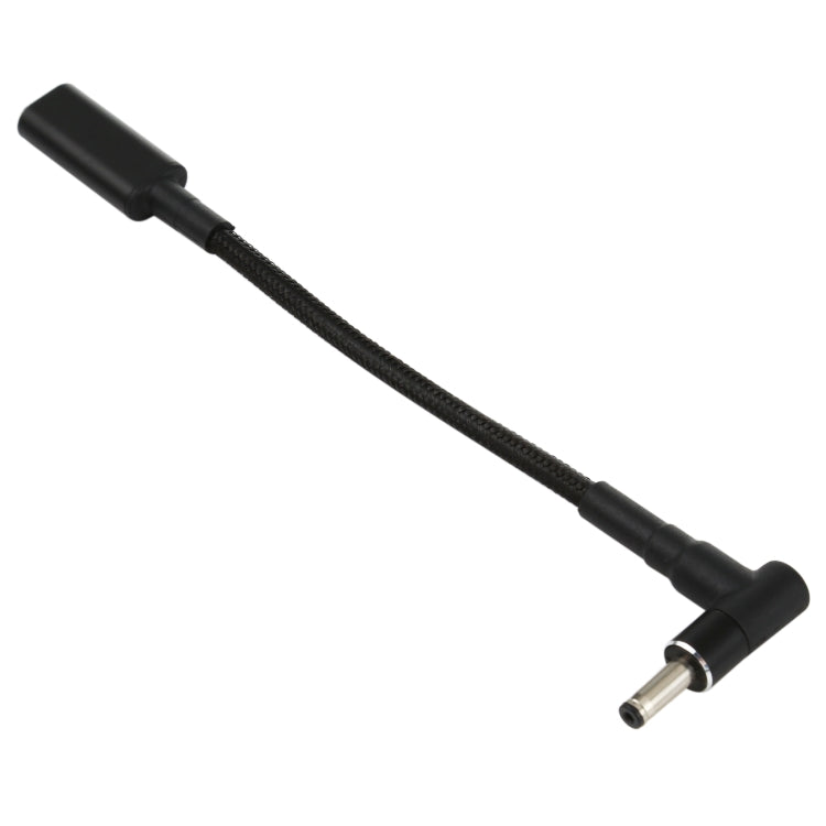 PD 100W 18.5-20V 4.0 x 1.35mm Codo a Adaptador USB-C / Tipo-C Cable trenzado de nailon, 4.0 x 1.35mm