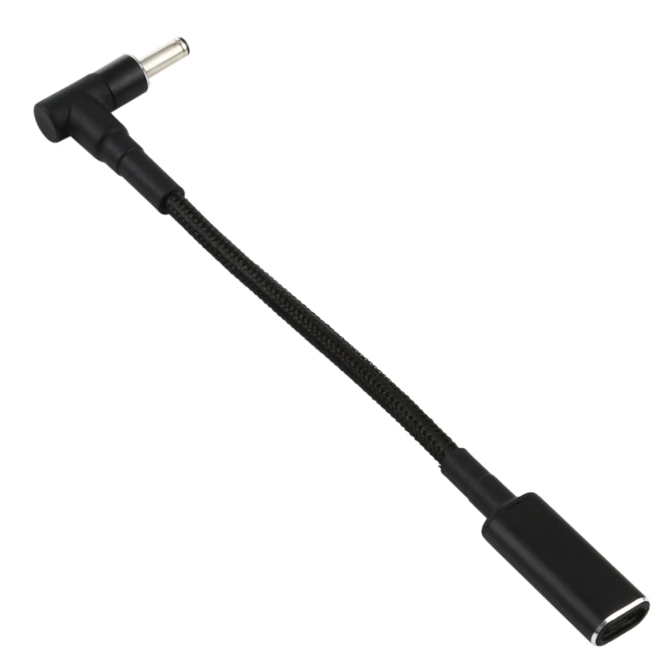 PD 100W 18.5-20V 4.0 x 1.35mm Codo a Adaptador USB-C / Tipo-C Cable trenzado de nailon, 4.0 x 1.35mm