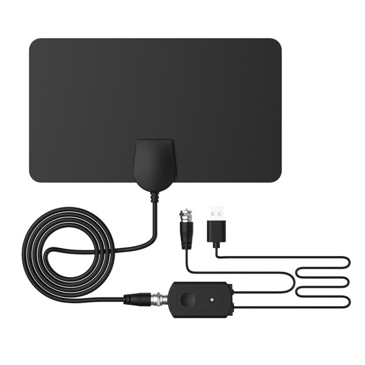 AN-1001 Antena HDTV interior de 5dBi/25dBi con adhesivo de doble cara, VHF170-230/UHF470-862MHz, AN-1001