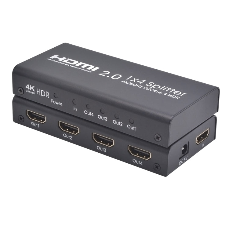 AYS-14V20 HDMI 2.0 1x4 4K Ultra HD Conmutador Divisor, 1x4 4K