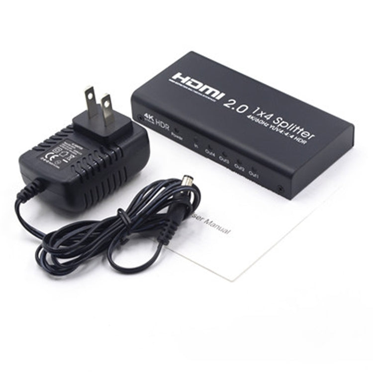 AYS-14V20 HDMI 2.0 1x4 4K Ultra HD Conmutador Divisor, 1x4 4K