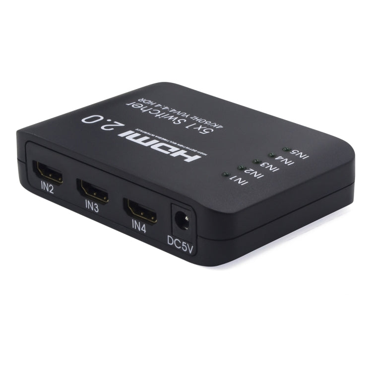 AYS-51V20 HDMI 2.0 5x1 4K Ultra HD Conmutador Divisor, 5x1 4K