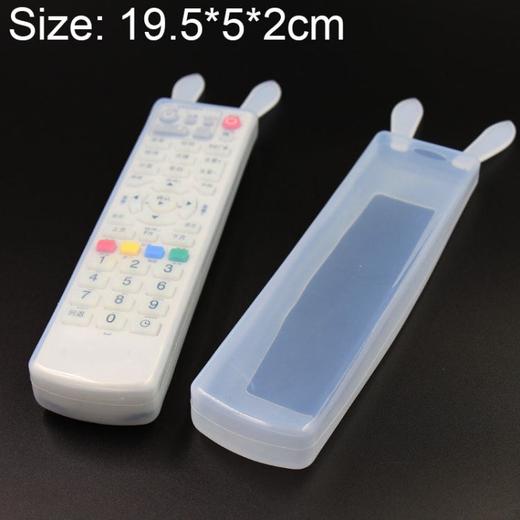 5 PCS Diseño de conejo Aire acondicionado largo / TV / Smart TV Box Control remoto Cubierta protectora de silicona a prueba de agua a prueba de polvo, Tamaño: 19,5 * 5 * 2 cm, 19.5*5*2cm