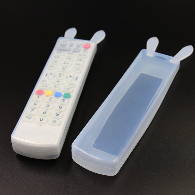 5 PCS Diseño de conejo Aire acondicionado largo / TV / Smart TV Box Control remoto Cubierta protectora de silicona a prueba de agua a prueba de polvo, Tamaño: 19,5 * 5 * 2 cm, 19.5*5*2cm
