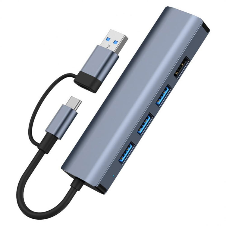 BYL-2208 Adaptador HUB de estación de acoplamiento multifuncional USB + USB-C / Type-C a USB 5 en 2, BYL-2208