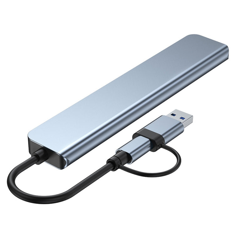 BYL-2218TU Adaptador HUB de estación de acoplamiento multifuncional USB + USB-C / Type-C a USB 8 en 1, BYL-2218TU