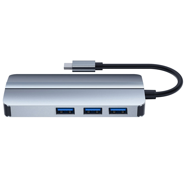 BYL-2209 Adaptador HUB de estación de acoplamiento multifuncional USB-C / Type-C a USB 6 en 1, BYL-2209