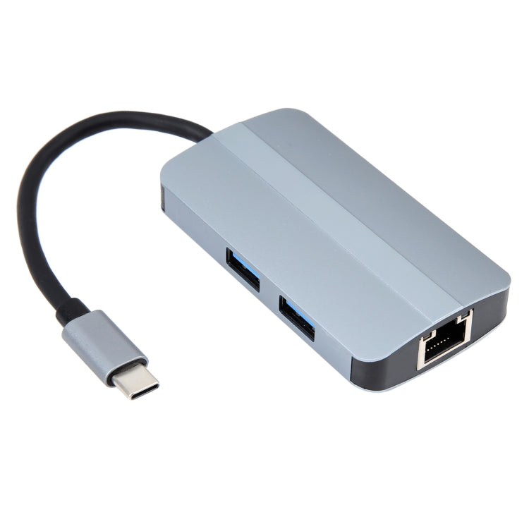 BYL-2203 Adaptador HUB de estación de acoplamiento multifuncional USB-C / Type-C a USB 6 en 1, BYL-2203