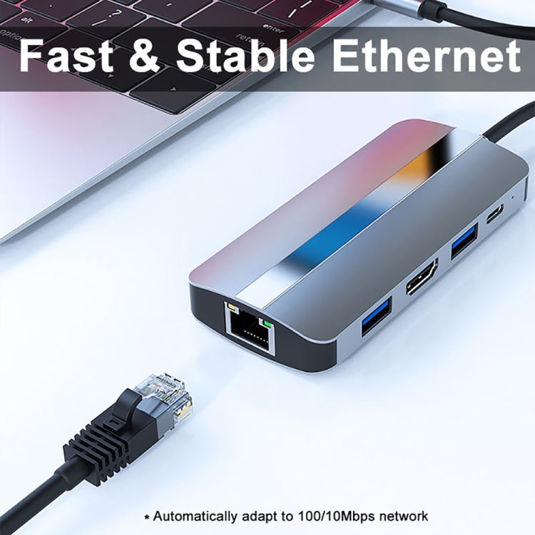BYL-2206 Adaptador HUB de estación de acoplamiento multifuncional USB-C / Type-C a USB 9 en 1, BYL-2206