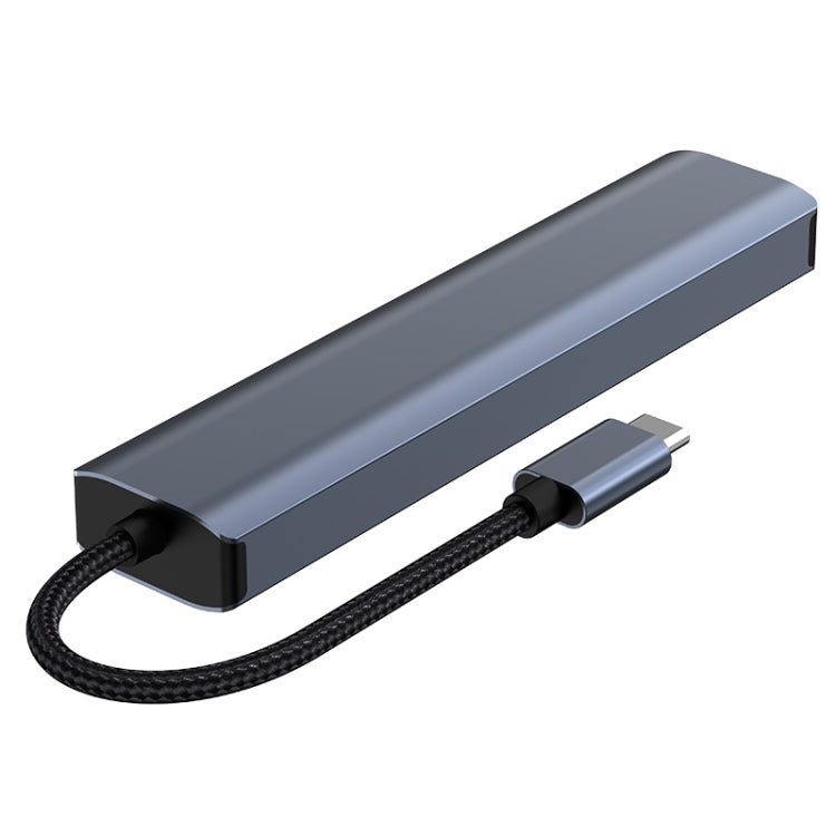BYL-2210 Adaptador HUB de estación de acoplamiento multifuncional USB-C / Type-C a USB 6 en 1 con puerto de red de 1000M, BYL-2210