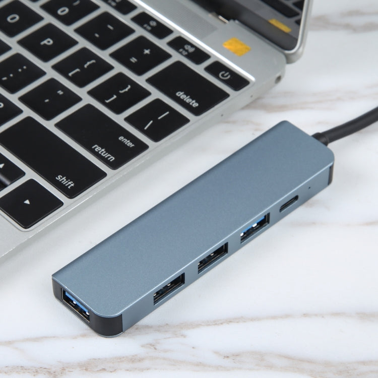 BYL-2301 Adaptador HUB de estación de acoplamiento multifuncional USB-C / Type-C a USB 5 en 1, BYL-2301T
