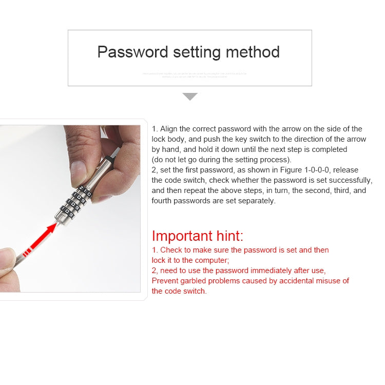 Cerradura de seguridad universal para computadora portátil con interfaz USB, USB Interface