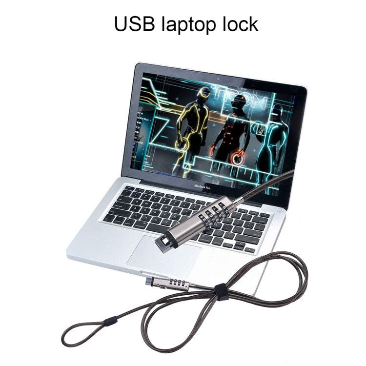 Cerradura de seguridad universal para computadora portátil con interfaz USB, USB Interface