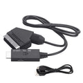 Cable adaptador de audio y vídeo convertidor Compatible con Scart a HDMI, Scart To HDMI