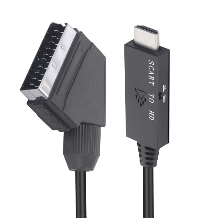 Cable adaptador de audio y vídeo convertidor Compatible con Scart a HDMI, Scart To HDMI