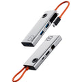 ROCK TR28 HDMI 4K Gigabit Network PD Cargador rápido 6 en 1 USB 3.0 HUB, TR28 6  in 1 HUB
