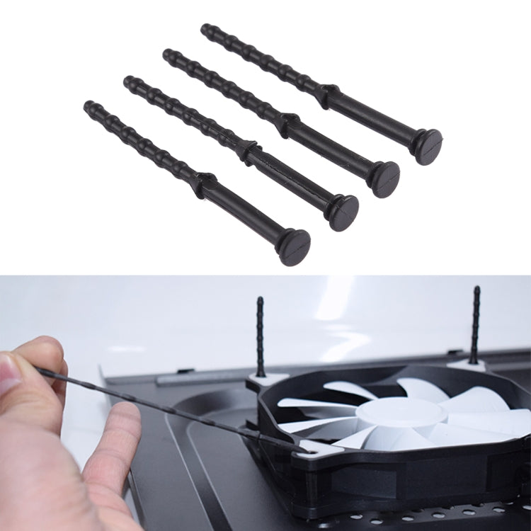 4 PCS 65mm Anti Vibración Amortiguación Suave Caucho de Silicona Tornillo de Ventilador de Computadora, 4 PCS 65mm