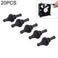 20 PCS 29.9mm Anti Vibración Amortiguación Suave Goma de Uñas Silicona Tornillo de Ventilador de Computadora, 20 PCS 29.9mm