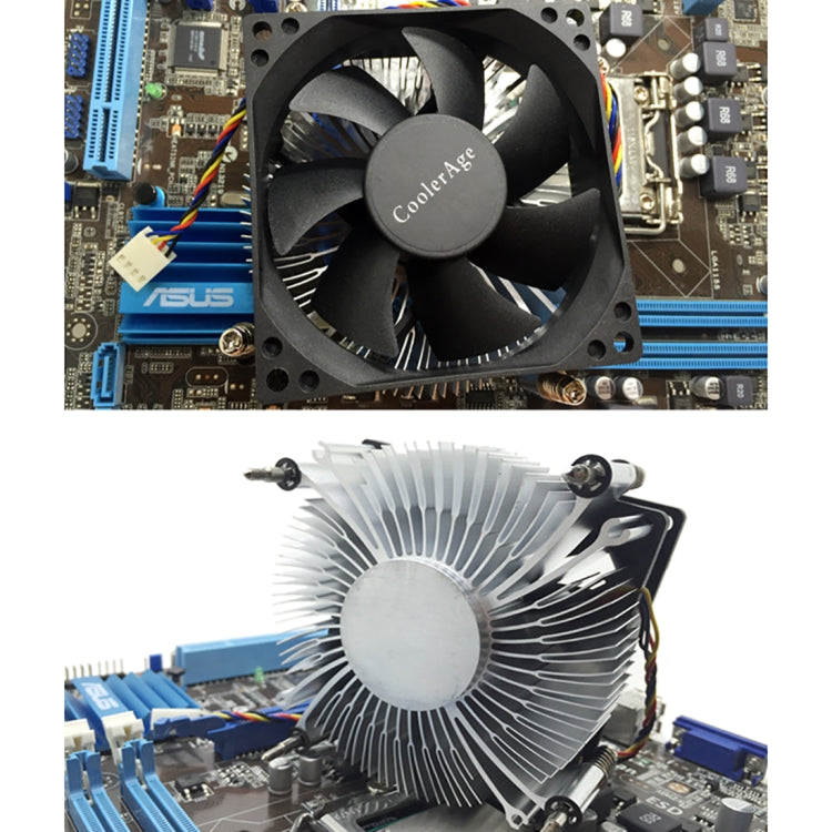 Disipador de calor silencioso del ventilador del refrigerador de la CPU de 4 pines para Intel 1155/1151/i3/i5, Intel 1155 / 1151 / i3 / i5