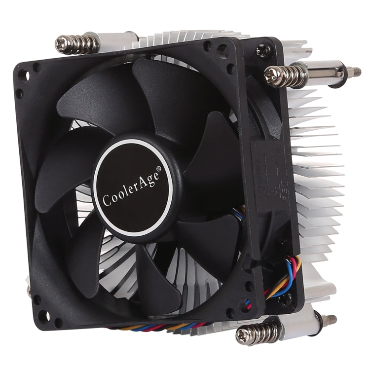 Enfriador de CPU de 4 pines, ventilador silencioso, disipador de calor de aluminio engrosado para Intel 1155/1150/1151, Intel 1155 / 1150 / 1151